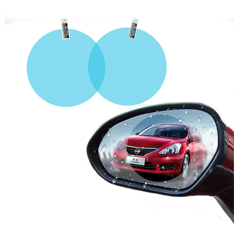 ZRIDE Car Mirror Waterproof Anti-Fog Film Sticker Rain Shield Car Mirror Rain Blocker(White)