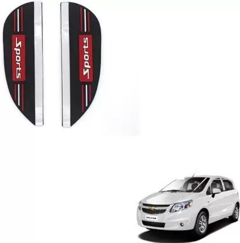 silkyfit Sports Eyebrow Chevrolet Sail Car Mirror Rain Blocker Car Mirror Rain Blocker(Red, White)