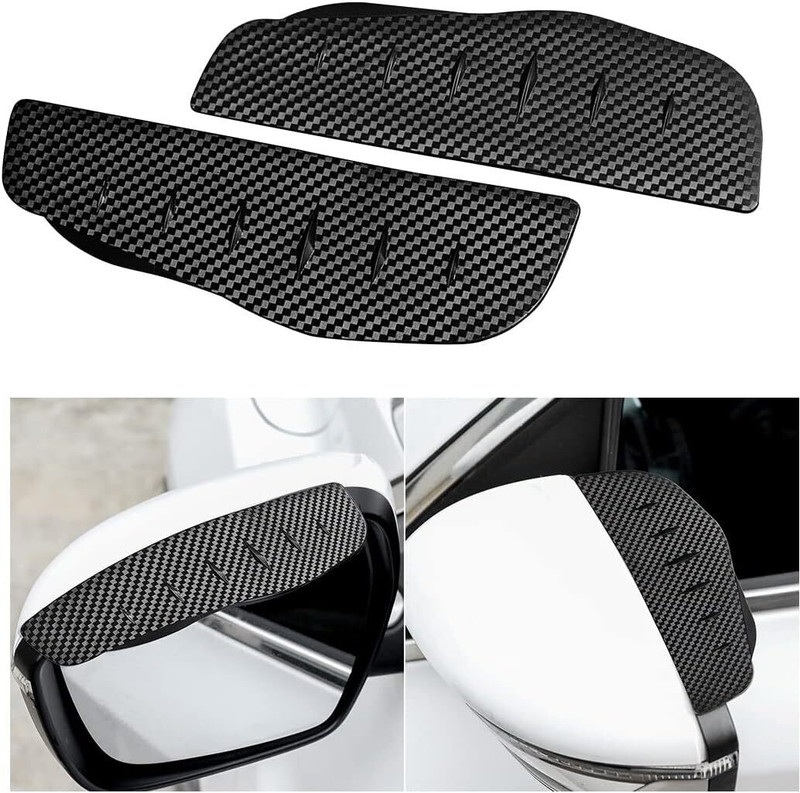 silkyfit 2 Pack Car Mirror Rain Blocker Car Mirror Rain Blocker(Black)