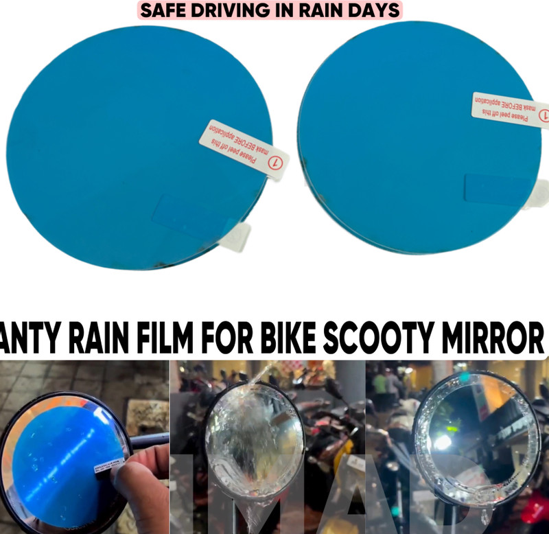 imad WATER ANTY RAIN FILM FOR MIRROR Car Mirror Rain Blocker(White)