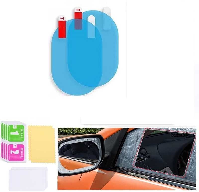 ARKONNECT Universal Car Accessories Rear-View Mirror Waterproof Anti Fog Car Mirror Rain Blocker(White)