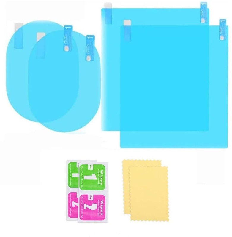 CIBZ Anti Rain-Proof Film For Car Rear View Mirror,HD Nano Film,Anti-Scratch 4 PCS Car Mirror Rain Blocker(Mullti Color)