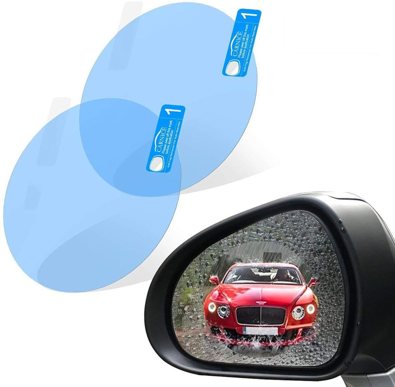 FLOMBIFY LS22 Waterproof Anti-Fog-Glare Film for Car Rear View Mirror - Suitable For Any Car Mirror Rain Blocker(Blue)