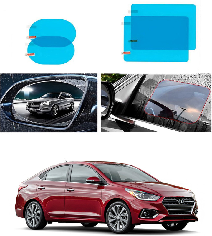 Autoinnovation Car Side View Mirror Anti-Fog Film Protector for Clear Rearview in Rain_448 Car Mirror Rain Blocker(Blue)