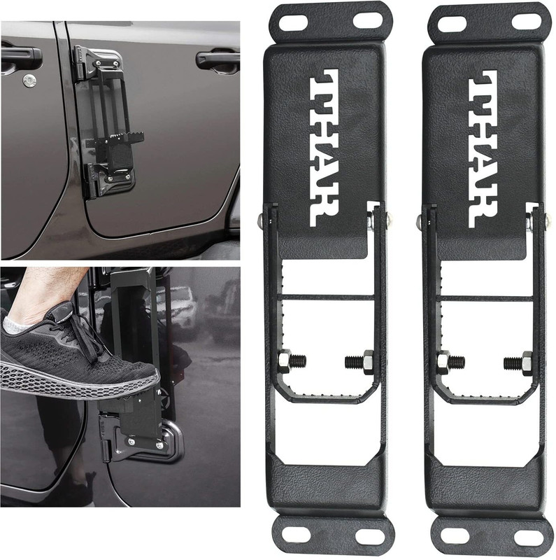 Bubu car Door Hinge Step with Folding Foot Pedal, Compatible for Thar, Jeep Car Pedal Car Pedal Assembly