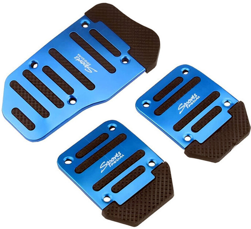 colorsole 3Pcs Anti Slip Sports Pedal Pad Car Pedal Cover Anti Rubbing Car Pedal Kit, Blue Car Pedal