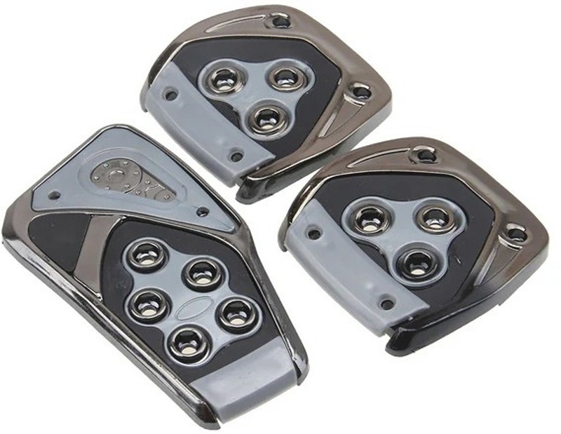 Discount Plaza 3 Pcs Non-Slip Manual CS-375 Car Pedals kit Pad Covers Set for All Cars (Grey) Car Pedal