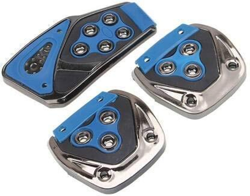 Beamerzz Clutch Brake Accelerator Pedal Cover Set Kit - Blue for Tata Indica Vista-00fg Car Pedal