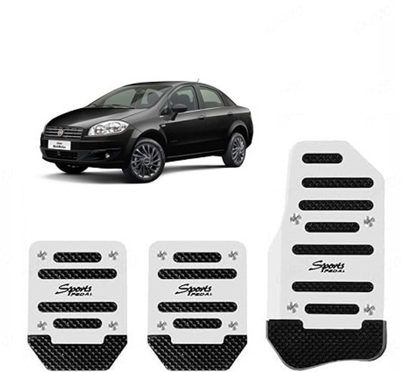 SLSHILPA 3 Pcs Sports Anti-Non Slip Aluminium Alloy Pedal Kit for Fiat Linea Car Pedal