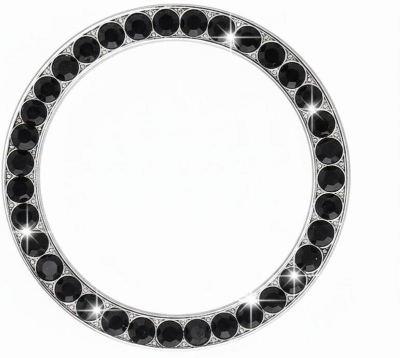 Mr fix Shiny Rhinestone Auto Start Button Cover Sticky Interior Ring Car Pet Door Protector