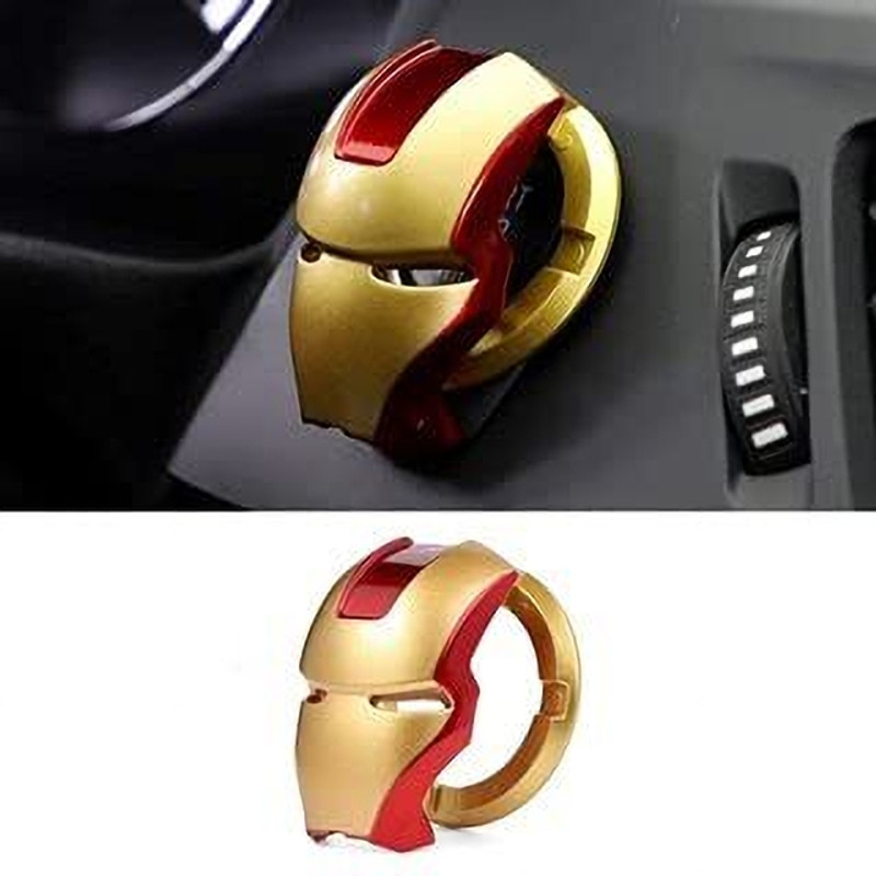 your own shop Engine Ignition Start Stop Switch Button IM Cover ABS Carbon Light Golden Car Pet Door Protector