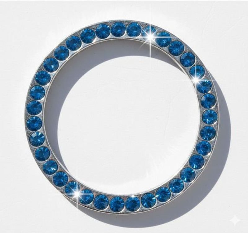 Mr fix Glam Crystal Shiny Cover Stop Push Engine Luxury Ring Car Pet Door Protector