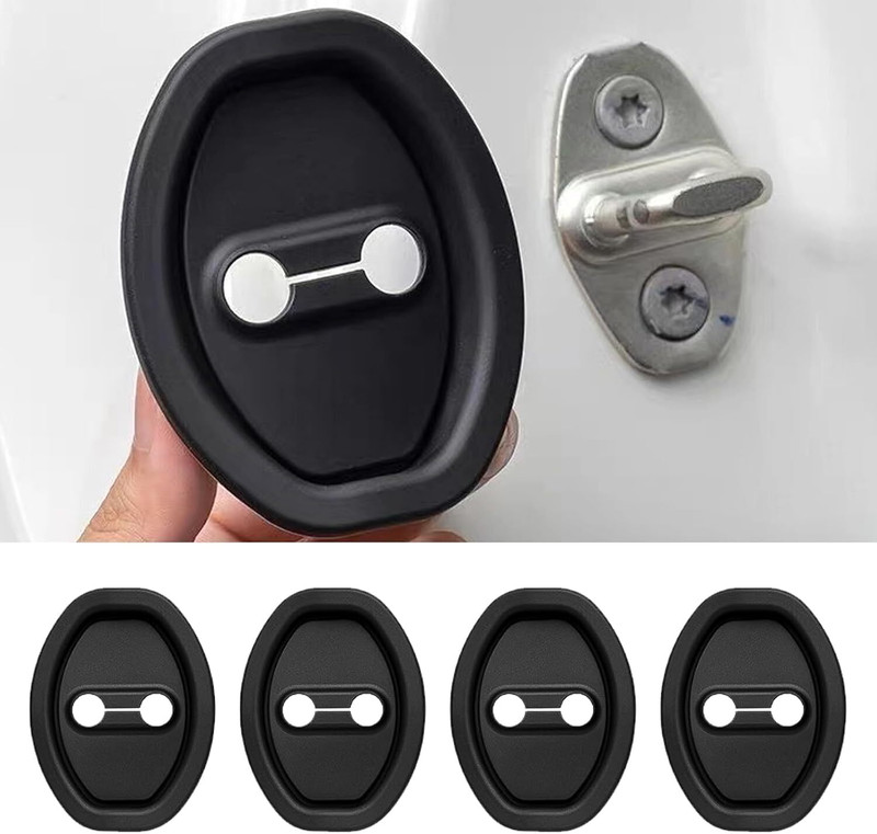 Vastarpara door 4PCS Car Silicone Door Latch Lock Protective Cover Car Pet Door Protector