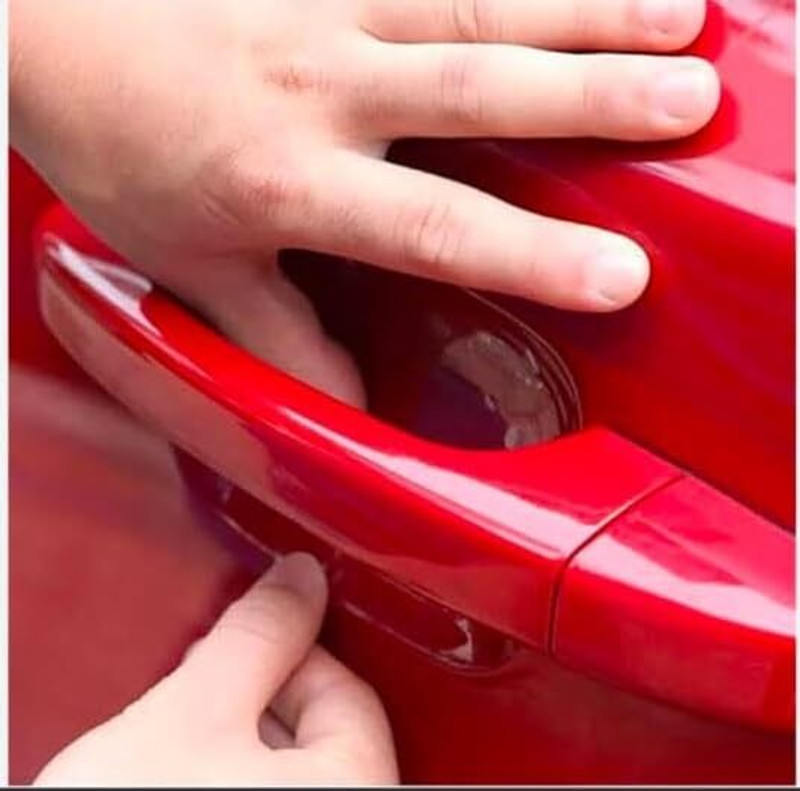Uneestore Car Door Handle Protector Transparent Scratch Protection PPF Film, Type: R Car Pet Door Protector