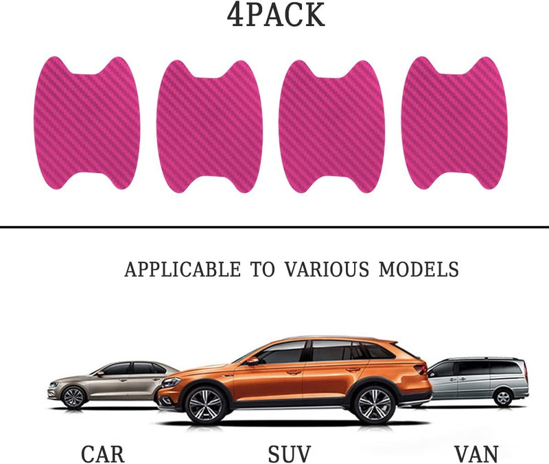 JK Beauty Car Door Handle Bowl Sticker (4) RED Car Pet Door Protector