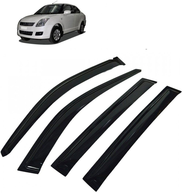 malikautospare Car Side Door Visor Rain Guard Compatible with Old Dzire Set of 4 Car Pet Door Protector
