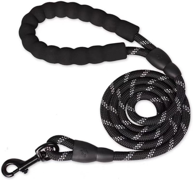 Sip HIGH QUALITY DOG ROPE FOR LARGE AND HEAVY DOG 12 MM THICK and long 170 cm Dog & Cat Strap Leash(Black)
