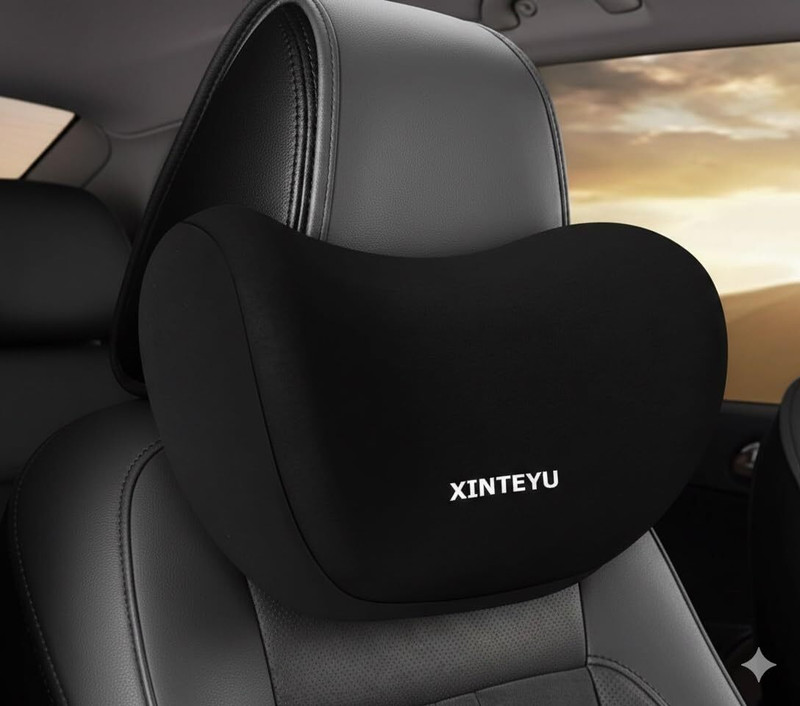 PRATYEX Car Neck Pillow Memory Foam Headrest Cushion(SALIYA) Car Armrest Pad Cushion