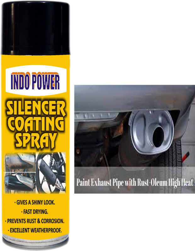 INDOPOWER FXL43-SILENCER COATING BLACK 500ml. Car Silencer(SILENCER SPRAY COATING)