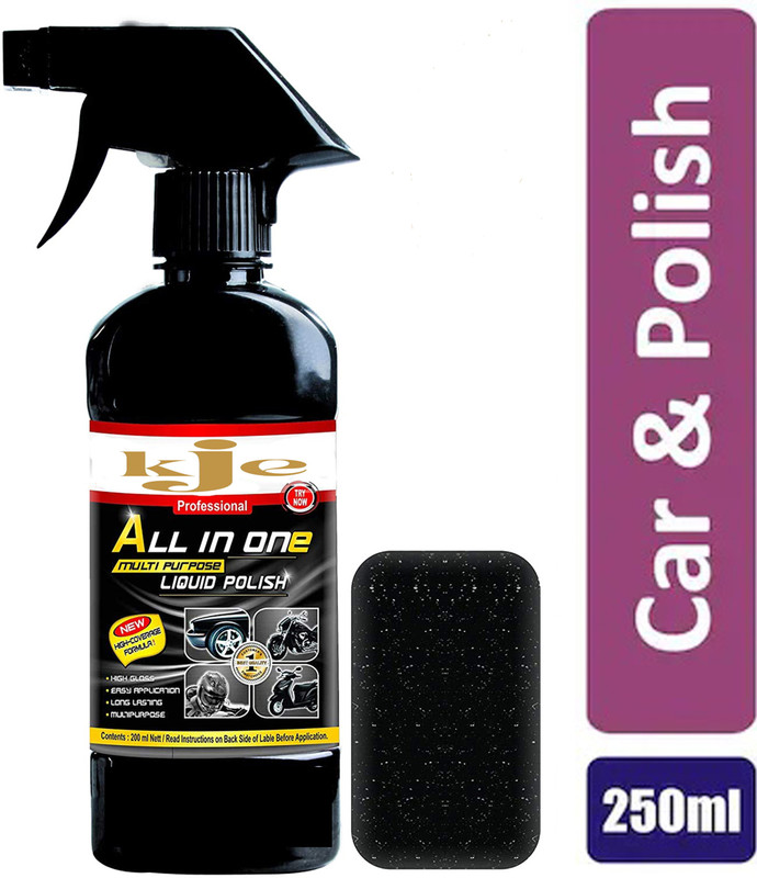 Kje Liquid Car Polish for Dashboard, Bumper, Headlight, Metal Parts, Leather, Tyres(250 ml, Pack of 1)