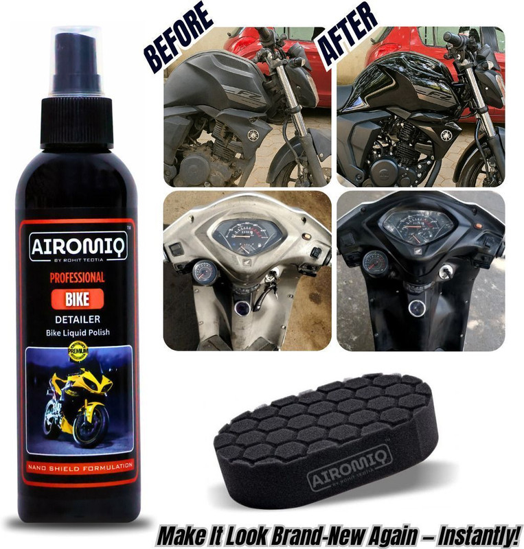 airomiq Liquid Car Polish for Metal Parts, Exterior, Chrome Accent, Headlight, Leather, Tyres(200 ml, Pack of 1)