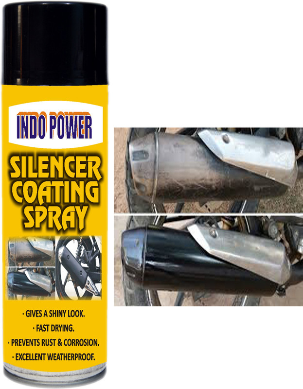 INDOPOWER Bf1351-SILENCER COATING SILVER 500ml. Rust Removal Aerosol Spray(500 ml)