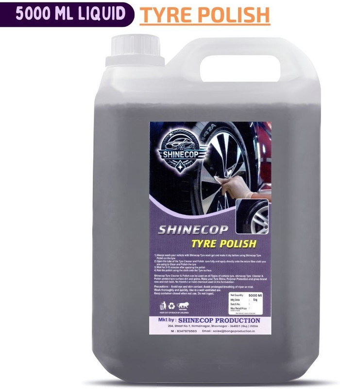 Shinecop Liquid Car Polish for Tyres(5000 ml)