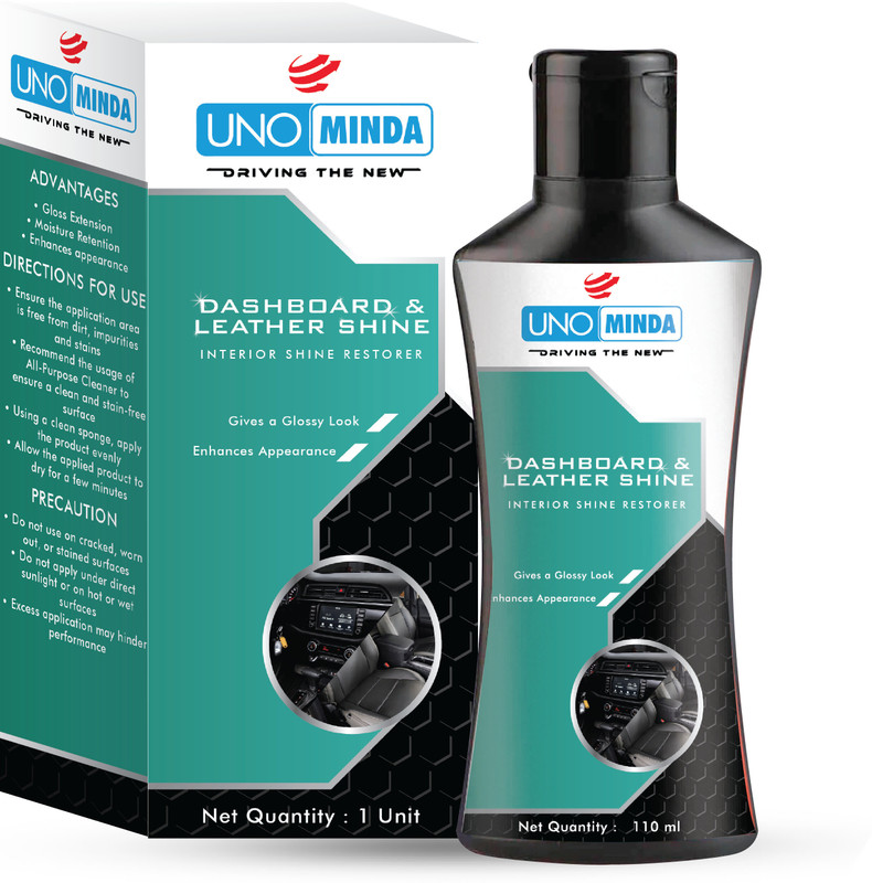 UNO MINDA Liquid Car Polish for Dashboard, Leather, Tyres(110 ml, Pack of 1)