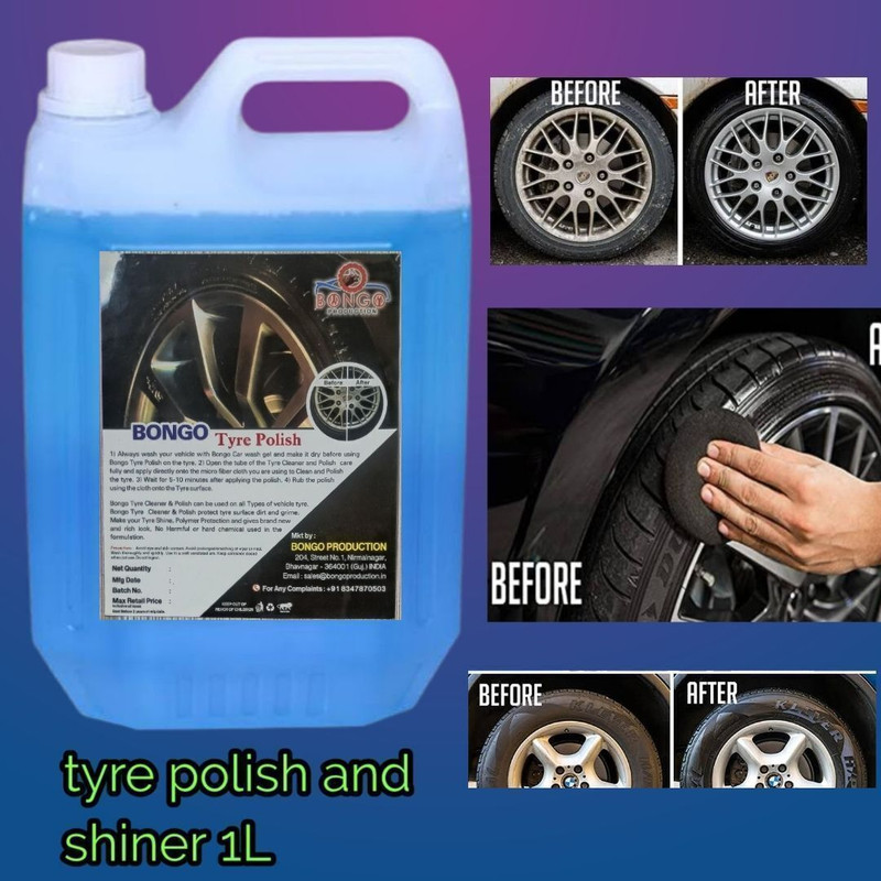 bongoproduction Liquid Car Polish for Tyres(1000 ml, Pack of 1)
