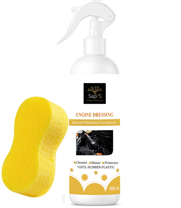 SAPI'S SapiS Engine Dressing Shinmer Polish 200ml With Sponge Engine Cleaner(200 ml)