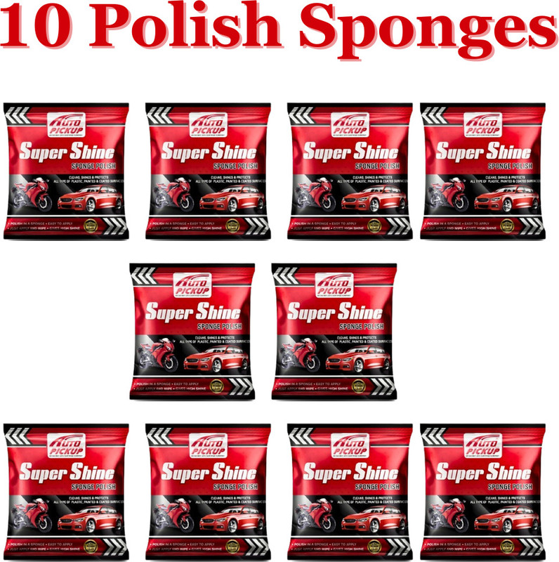 AUTO PICKUP Liquid Car Polish for Chrome Accent, Leather, Exterior, Headlight(100 g, Pack of 10)