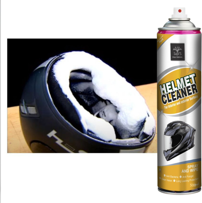 SAPI'S Helemt Cleaner 500ml Helmet Cleaning Foam Spray 500ml for Bike & Motorcycle Helmets Vehicle Interior Cleaner(500 ml)