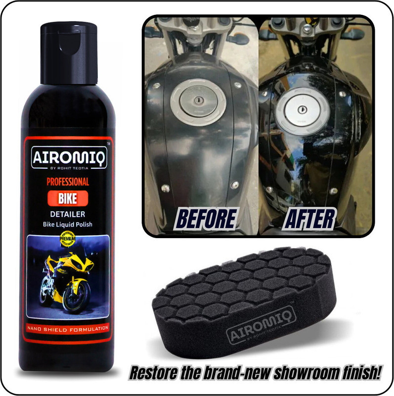 airomiq Liquid Car Polish for Exterior, Metal Parts, Tyres, Headlight(200 ml, Pack of 1)