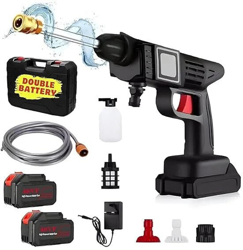 Mvikk Cordless Portable Wireless Pressure Washer Gun 48V (DABUL BATRI) Spray Gun