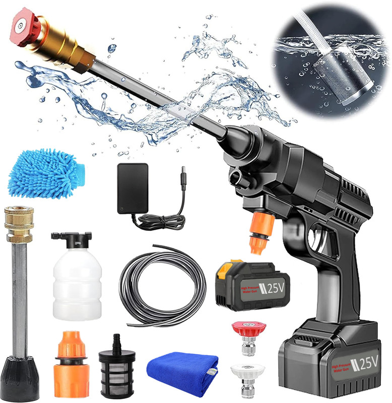 TEXUM TX-BPW2 Wireless 1600 Watt ,50 Bar Rechargeable Battery Pressure Washer
