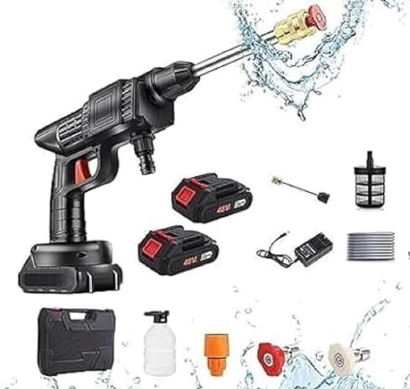 FAINLIST Cordless Portable Pressure Washer with 2 Rechargeable Battery Pressure Washer