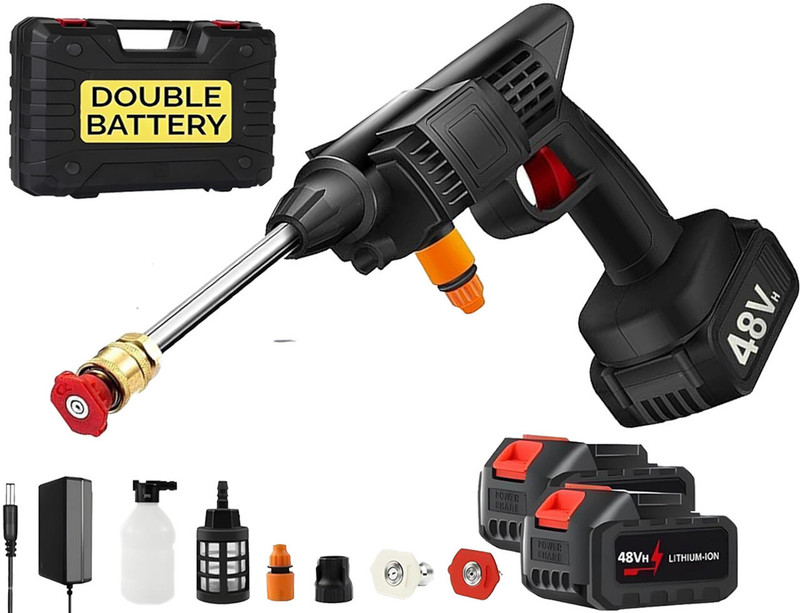 BOLPOK Double Battery Car Washer for Cleaning & Bike Washing Pressure Washer Pressure Pressure Washer