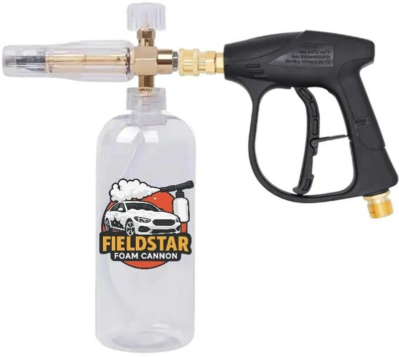 Fieldstar Car Pressure Washer Gun with Foam Cannon 1L | 1/4" Connector Washers Pressure Washer