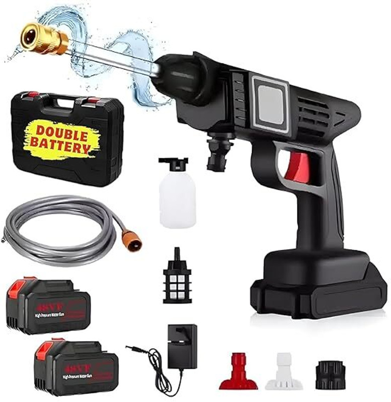 clanol Cordless Portable Wireless Pressure Washer Gun 48V (DABUL BATRI) Spray Gun