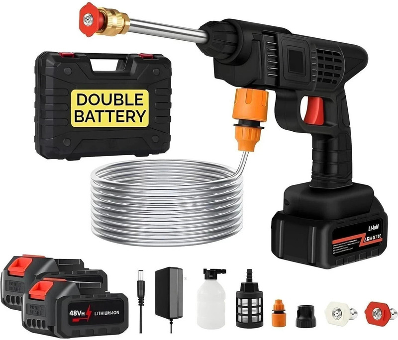 dwani Wireless High Pressure Washer 48 wWater Spray Gun for Car Wash Bike Washing Pressure Washer