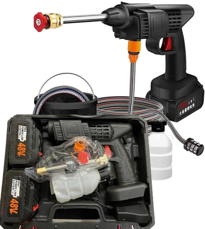 Allova Solar Panel Washer, Car Pressure Washer | 48V Double Battery Pressure Washer
