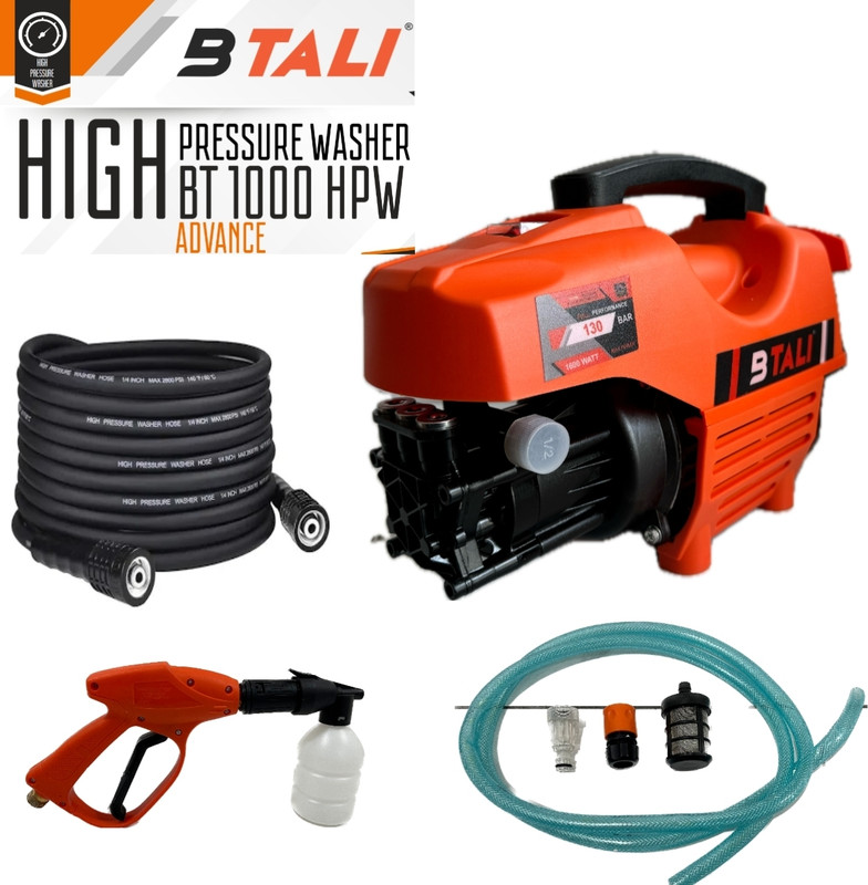 BTALI BT-1000 CAR & SOLAR PANEL WASHER 130 BAR PRESSURE & 1600WATT POWER Pressure Washer