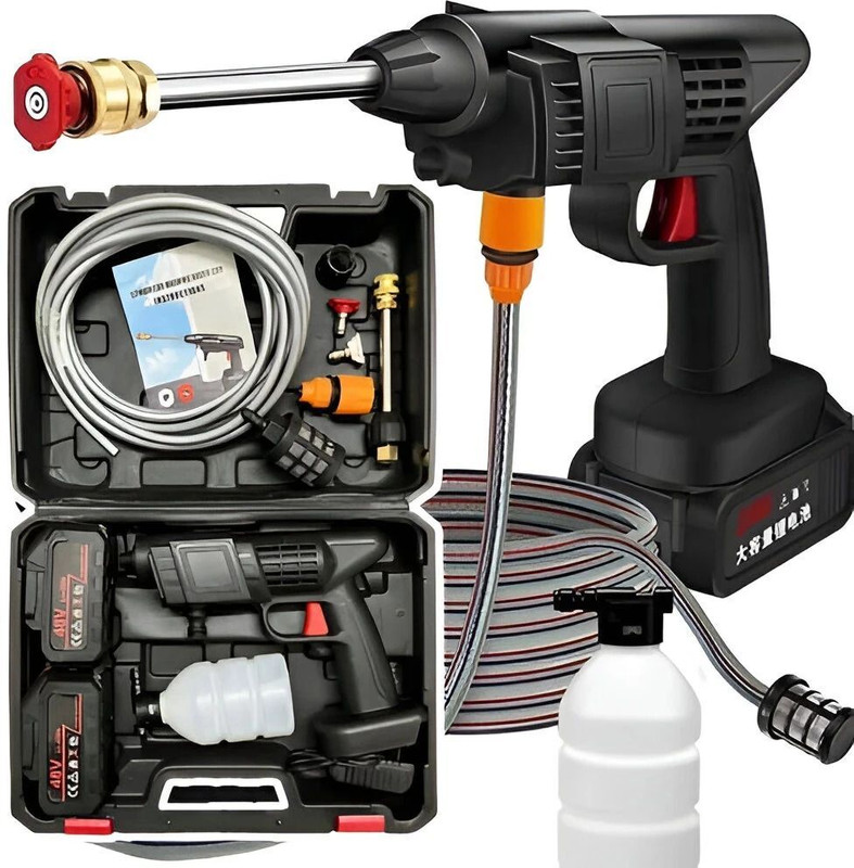 VACHHRAJ ENTERPRISE Vaani Cordless Pressure Washer Gun, Dual Battery 48V 12000mAhCar Wash Kit Pressure Washer