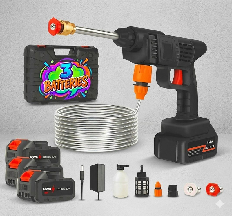 Hit MAD [HitMAD] 3 Batteries Car And Solar Pressure Washer