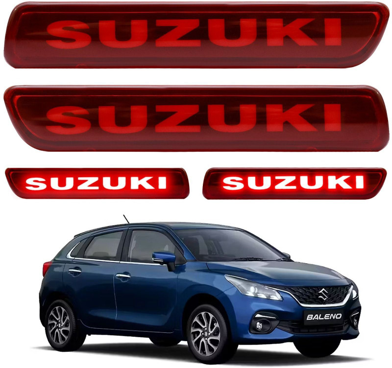 AUTOMOZEXO Maruti Nexa Baleno all model reflector brake light rear bumber stylish accessory Car Reflector Light(Red, Black)