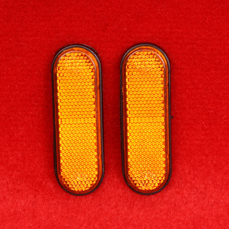 MEYOU Bike Reflector Bullet,Hero,Bajaj,Honda Universal For Bike And Car Reflector Light(Orange, Yellow)