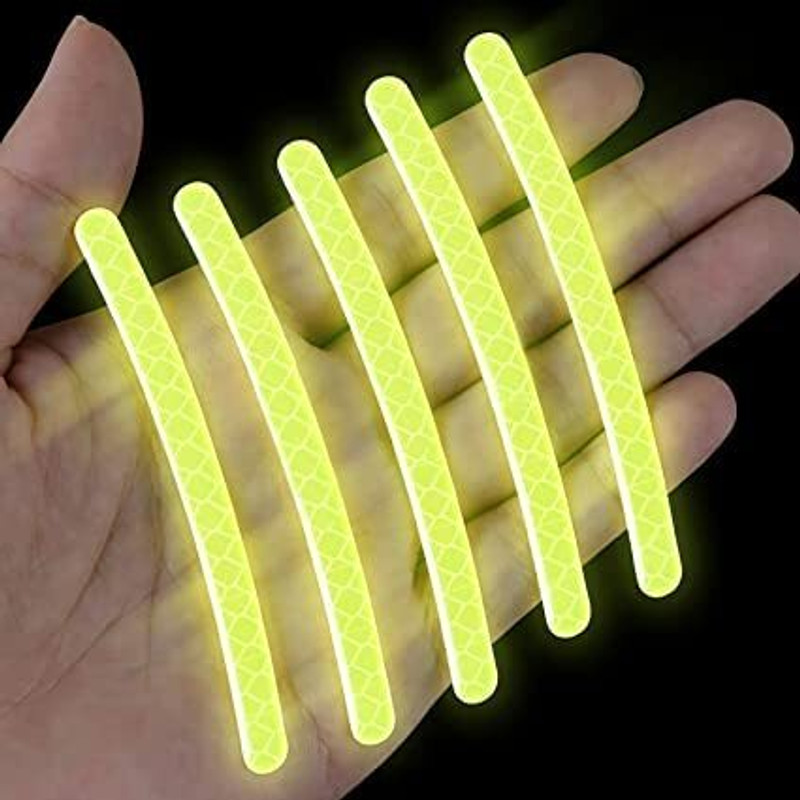 Mr fix Wheel Car & Bike High Intensity Green Reflective Stickers Car Reflector Light(Green)