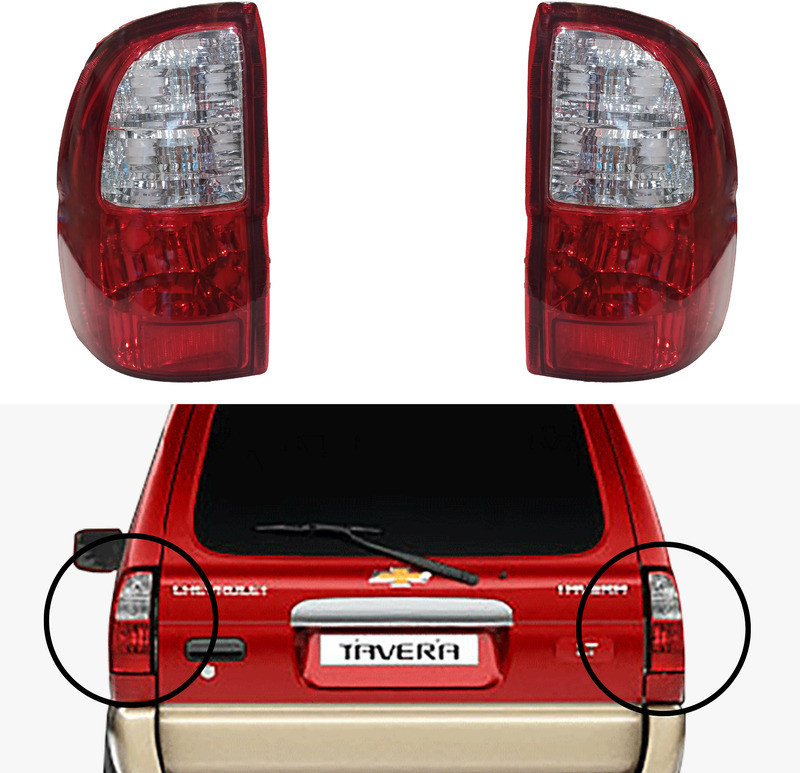 Apsmotiv Tail light/Back light assembly For Chevrolet Tavera real lamp Right & Left Side Car Reflector Light(Red, White)
