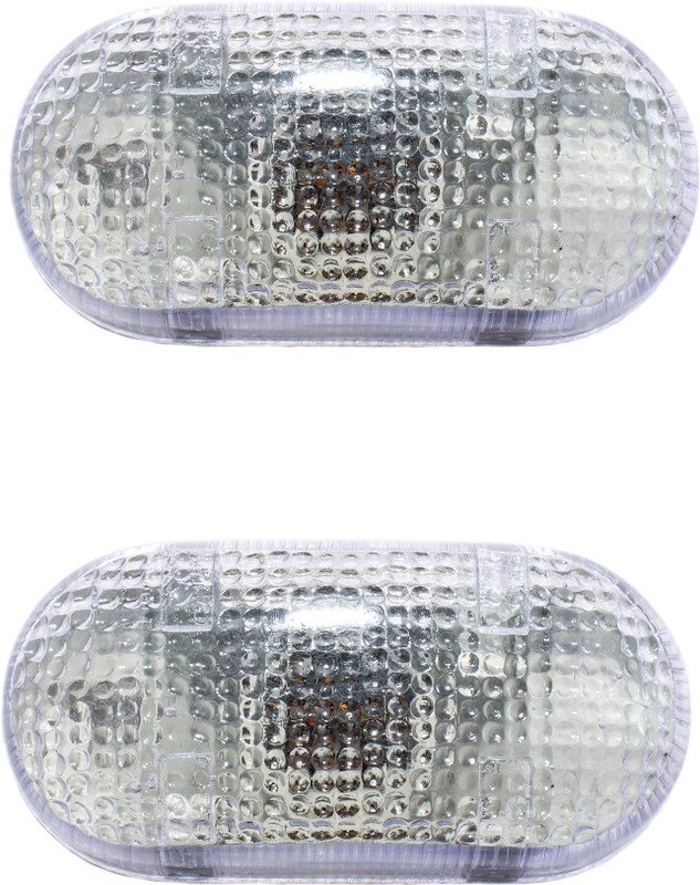 Ovicart Side Turn Indicator Assembly Clear Glass For 10-1160 znlto 1 Pair Car Reflector Light(White)