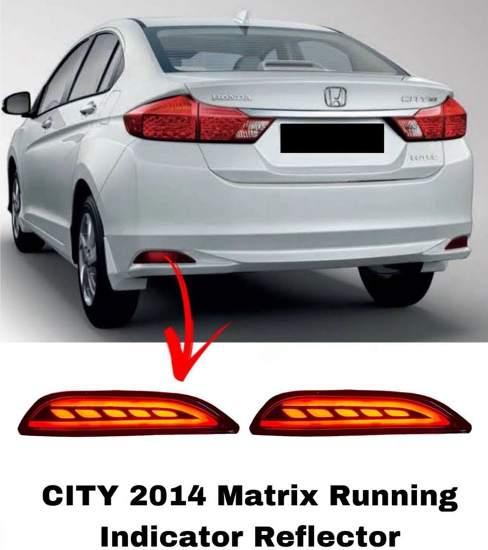 Xtreme Honda City 2014-16 Matrix Running Indicator Reflector LED Light (Set of 2 pcs)) Car Reflector Light(Red)